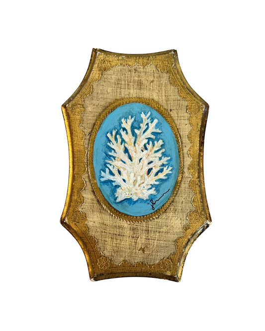 Jenn Leverett Art - Blue Coral on Florentine