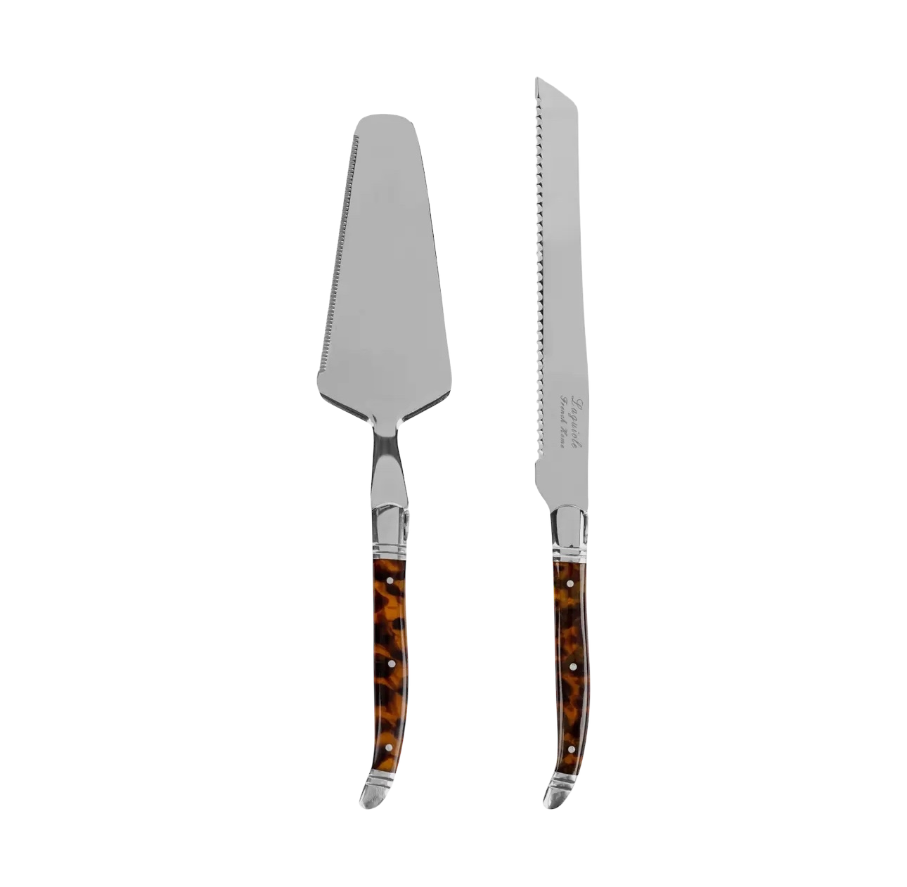Laguiole Tortoise Shell Cake & Pie Server Set