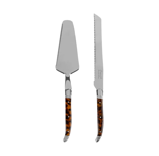 Laguiole Tortoise Shell Cake & Pie Server Set