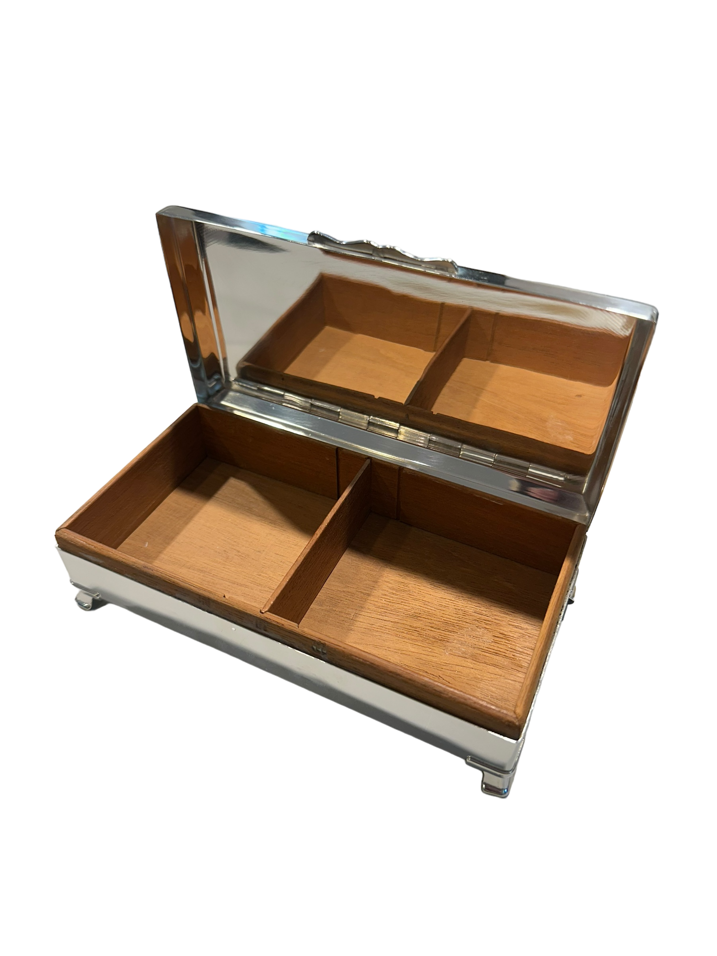 Vintage Large, Footed Cigarette Box