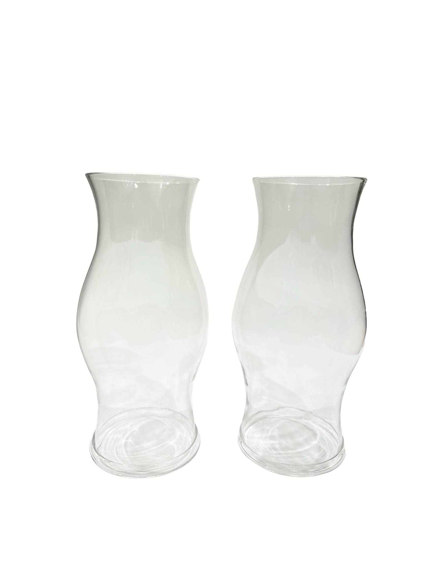 Pair of Antique Glass Blown Hurricanes