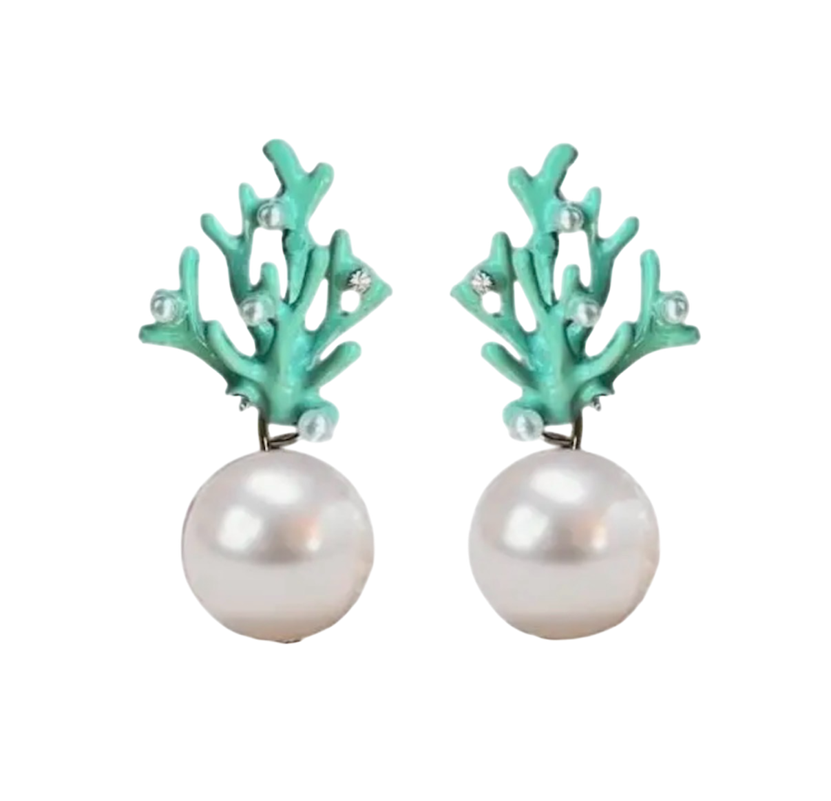 Coral Pearl Earrings