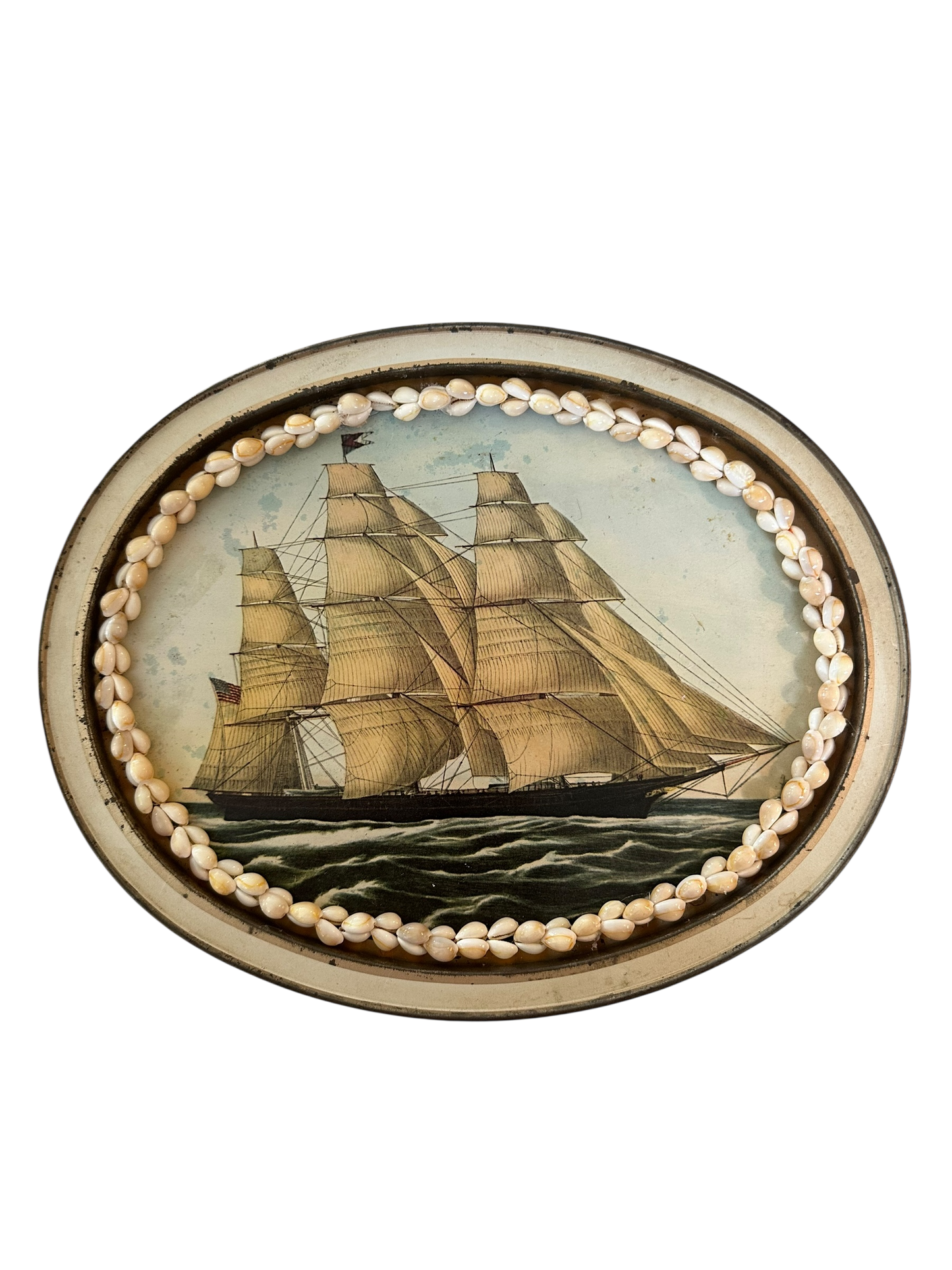Jenn Leverett Art - Sailing Ship Decoupage Tray