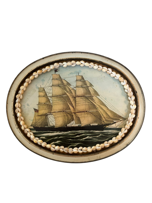 Jenn Leverett Art - Sailing Ship Decoupage Tray