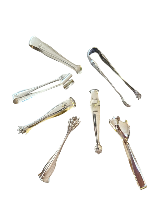 Vintage Silver Ice Tongs