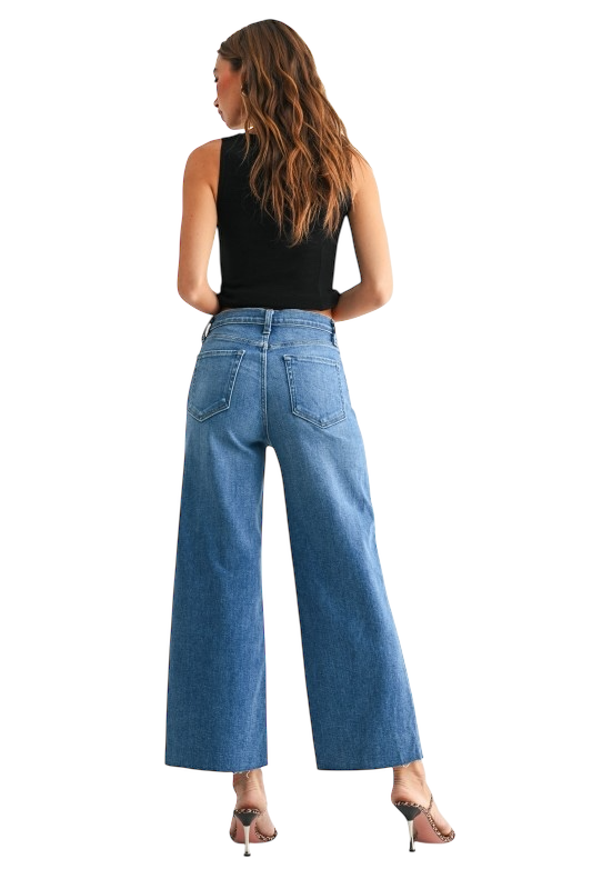 Scissor Cut Wide Leg Jean