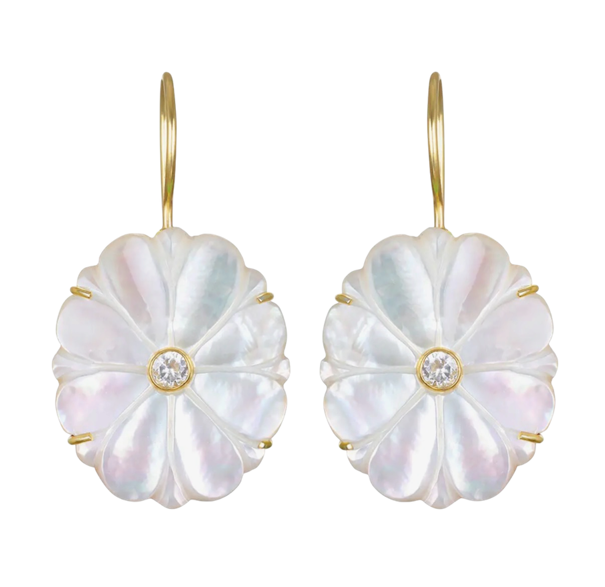 Mother of Pearl & Topaz Earrings