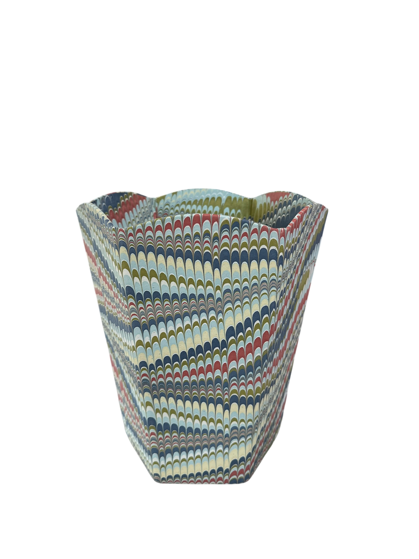 Marbled Scalloped Waste Bin - Ocean Mountain