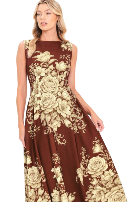 Floral Bouquet Midi Dress