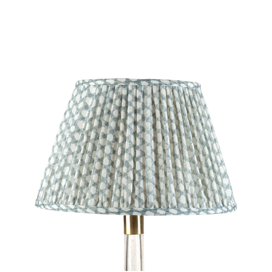 Fermoie Light Blue Wicker Lampshade