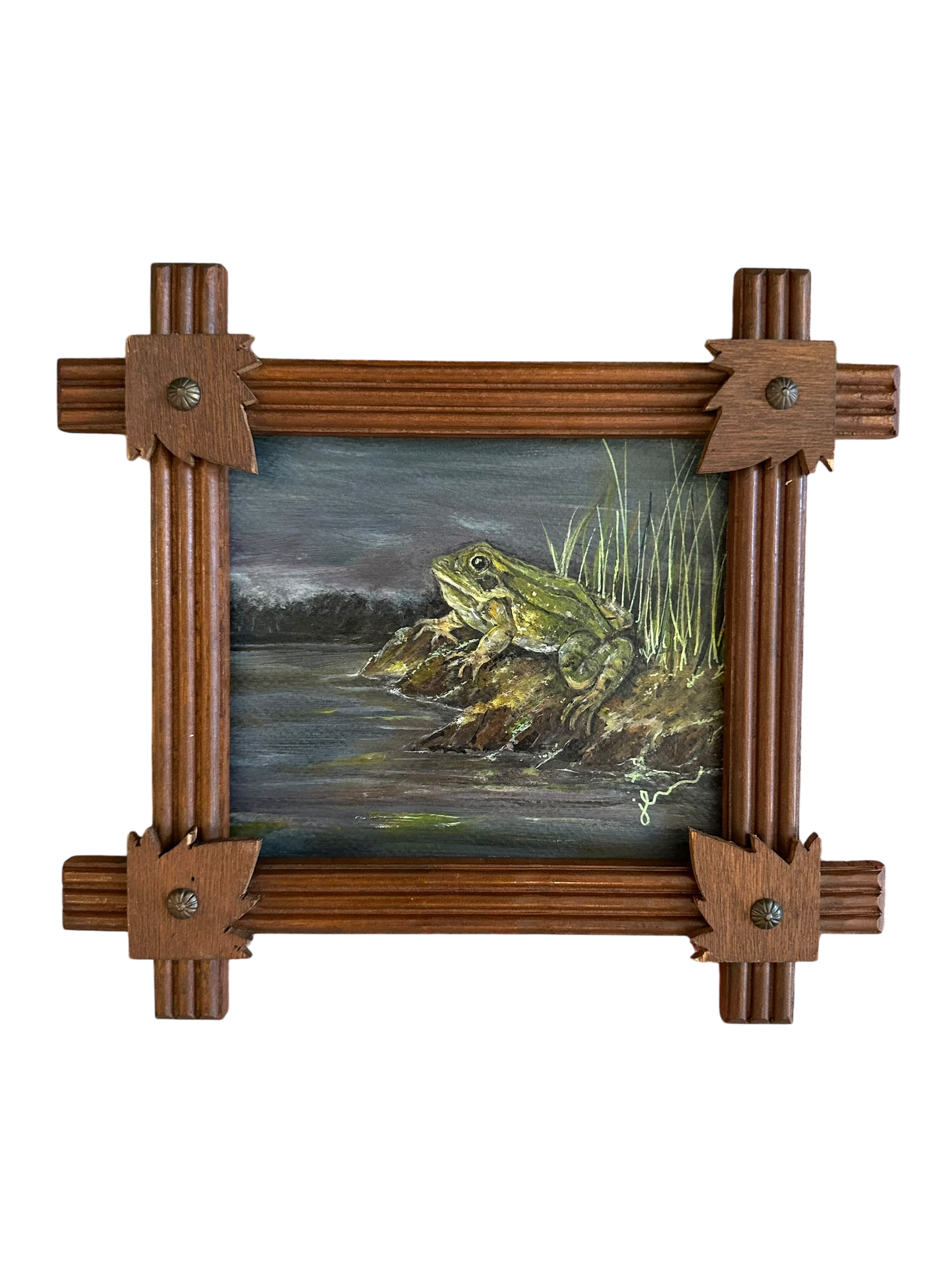 Jenn Leverett Art - Frog in Marsh