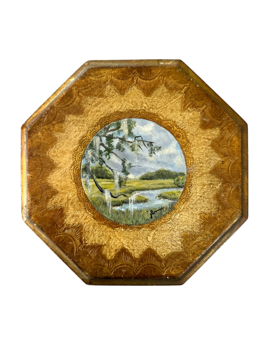 Jenn Leverett Art - Octagonal Florentine Landscape II