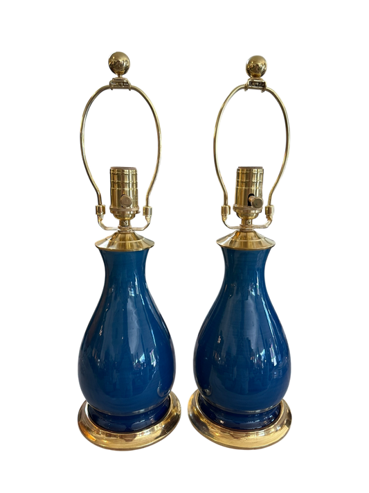 Louisa Small Lamp in Prussian Blue