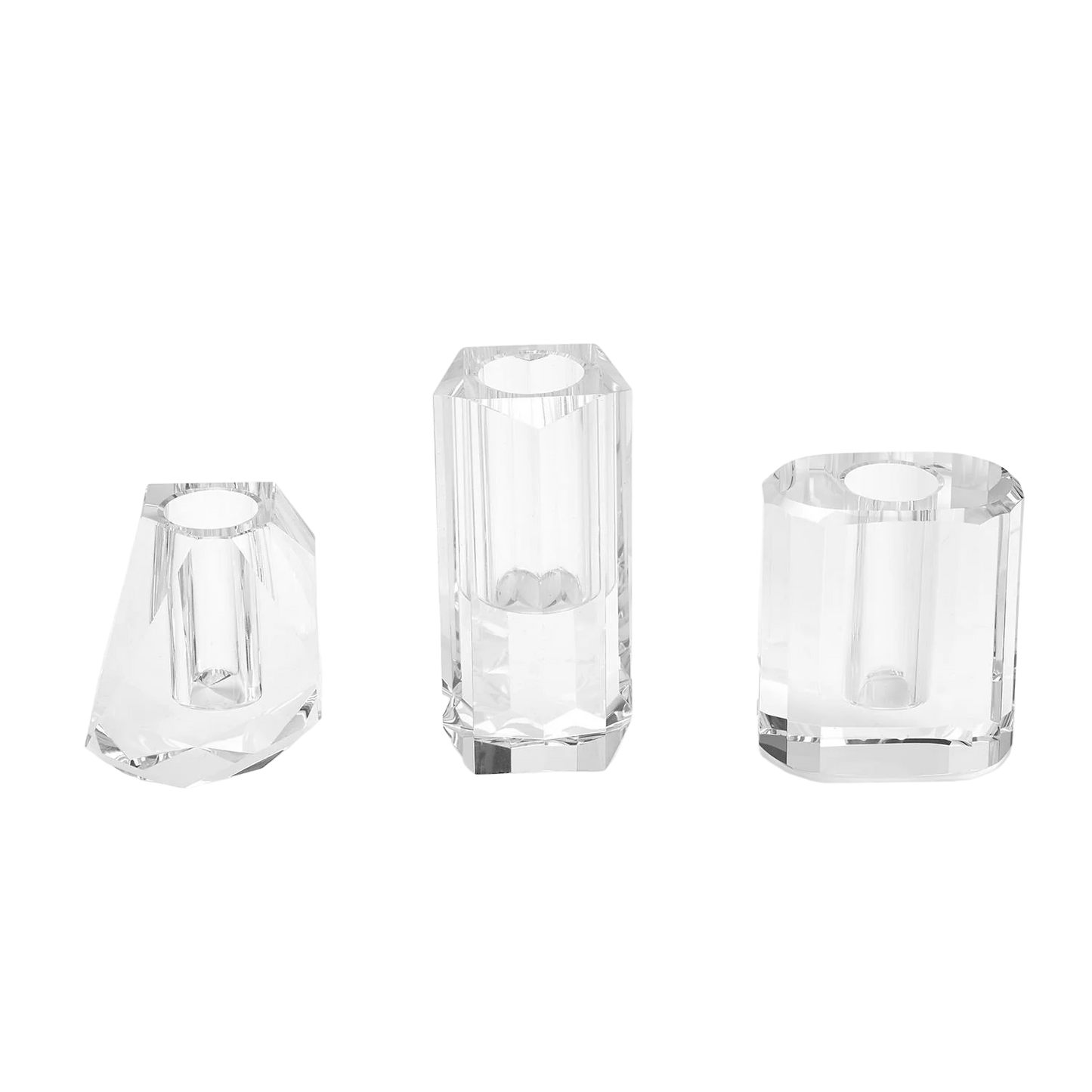 Faceted Crystal Vases
