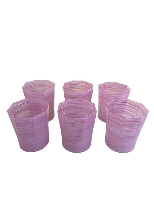 Set of 6 Short Octagonal Twist Glasses