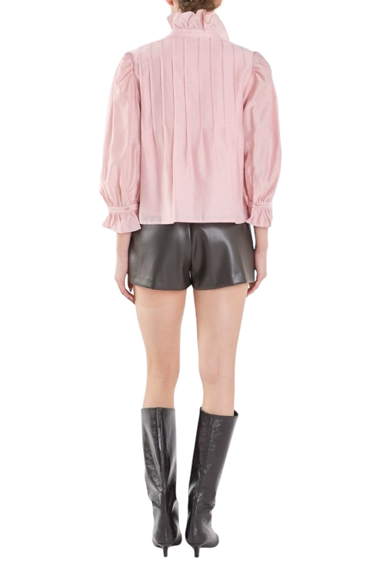 Ruffle Detailed Blouse in Pink