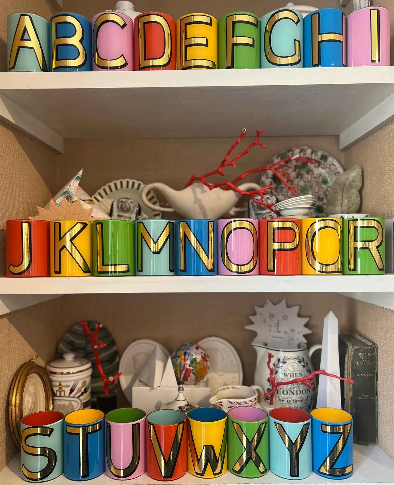 Alphabet Brush Pots