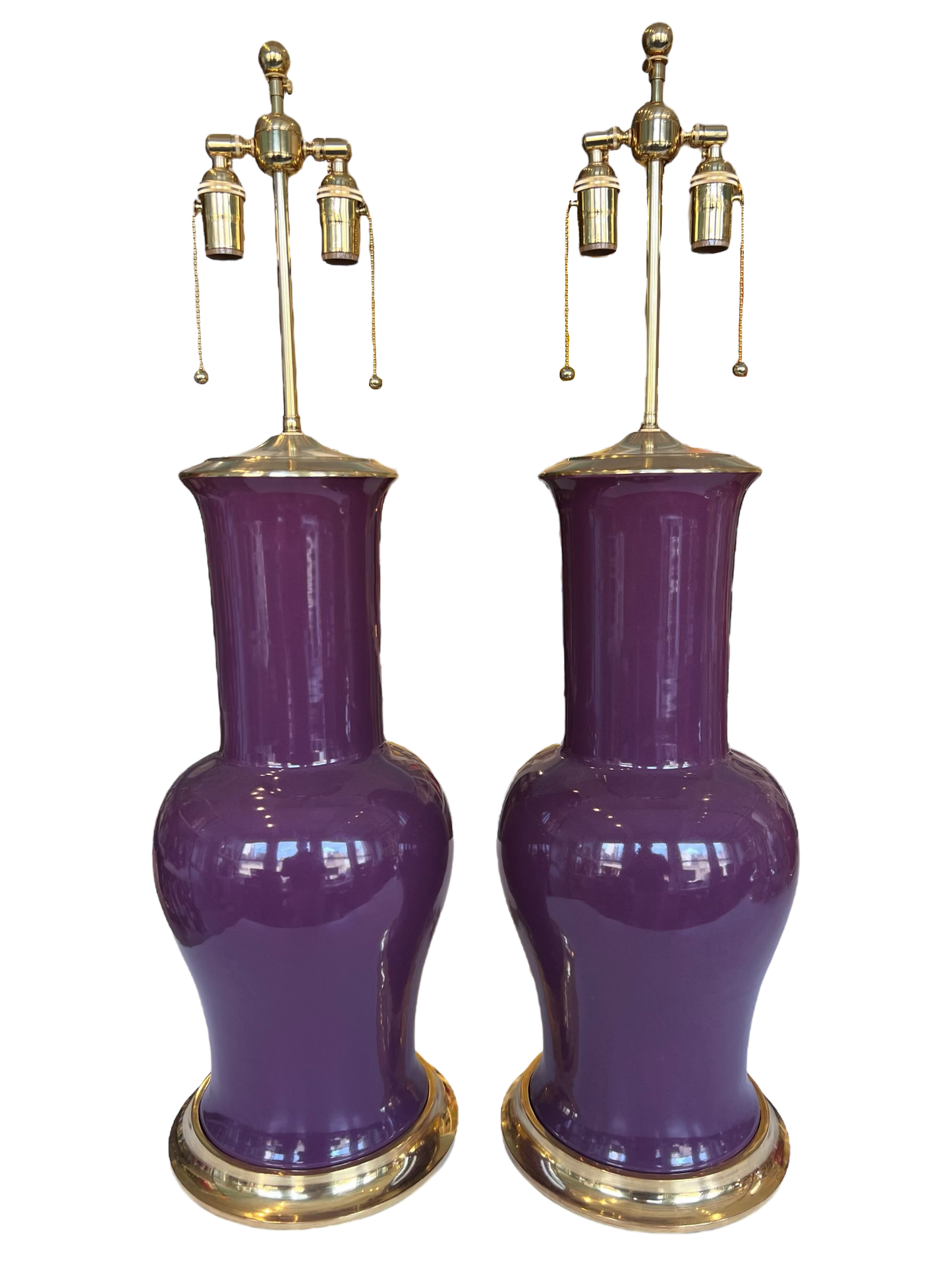 Christopher Spitzmiller Garniture Lamp in Aubergine