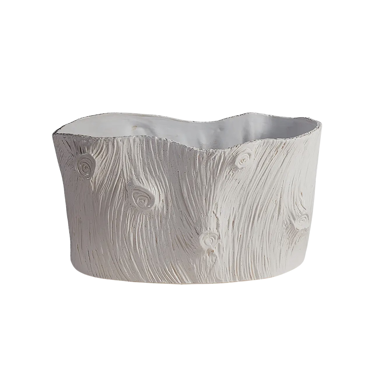 Faux Bois Oval Pot