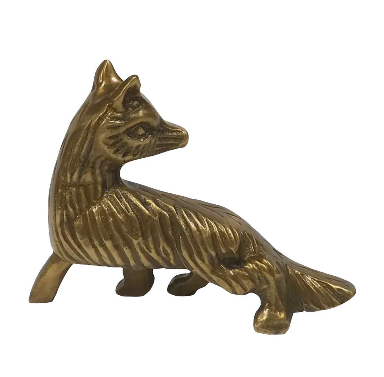 4-1/4" Antiqued Brass Sly Fox