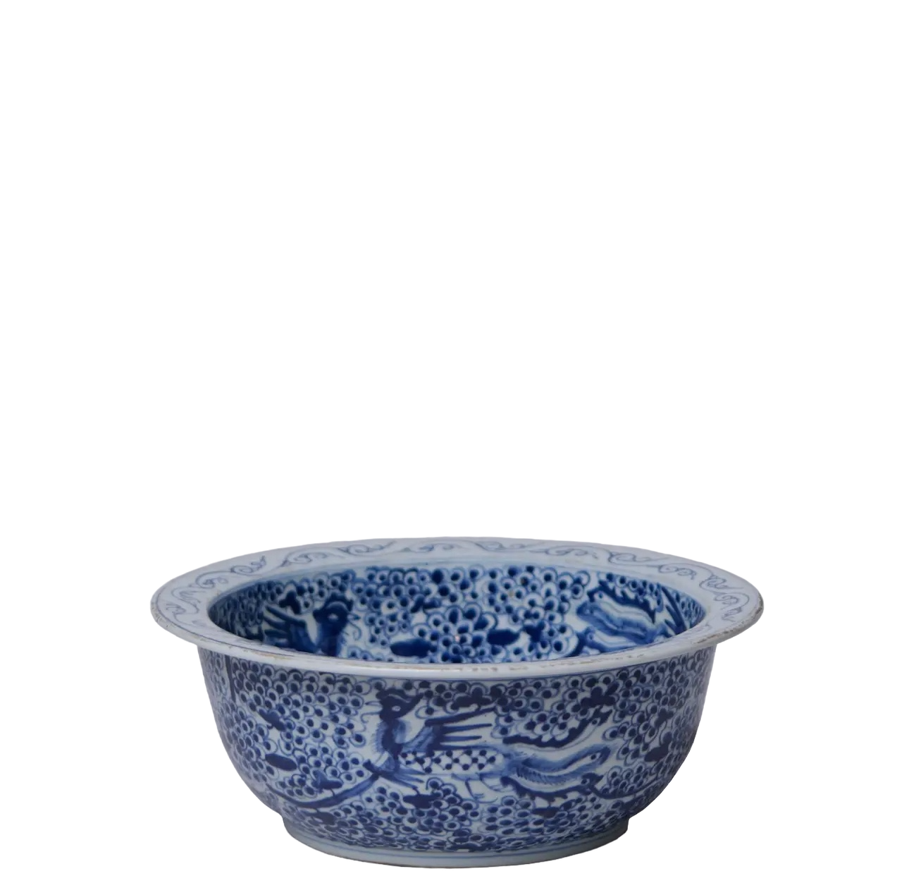Blue and White Porcelain Phoenix Basin