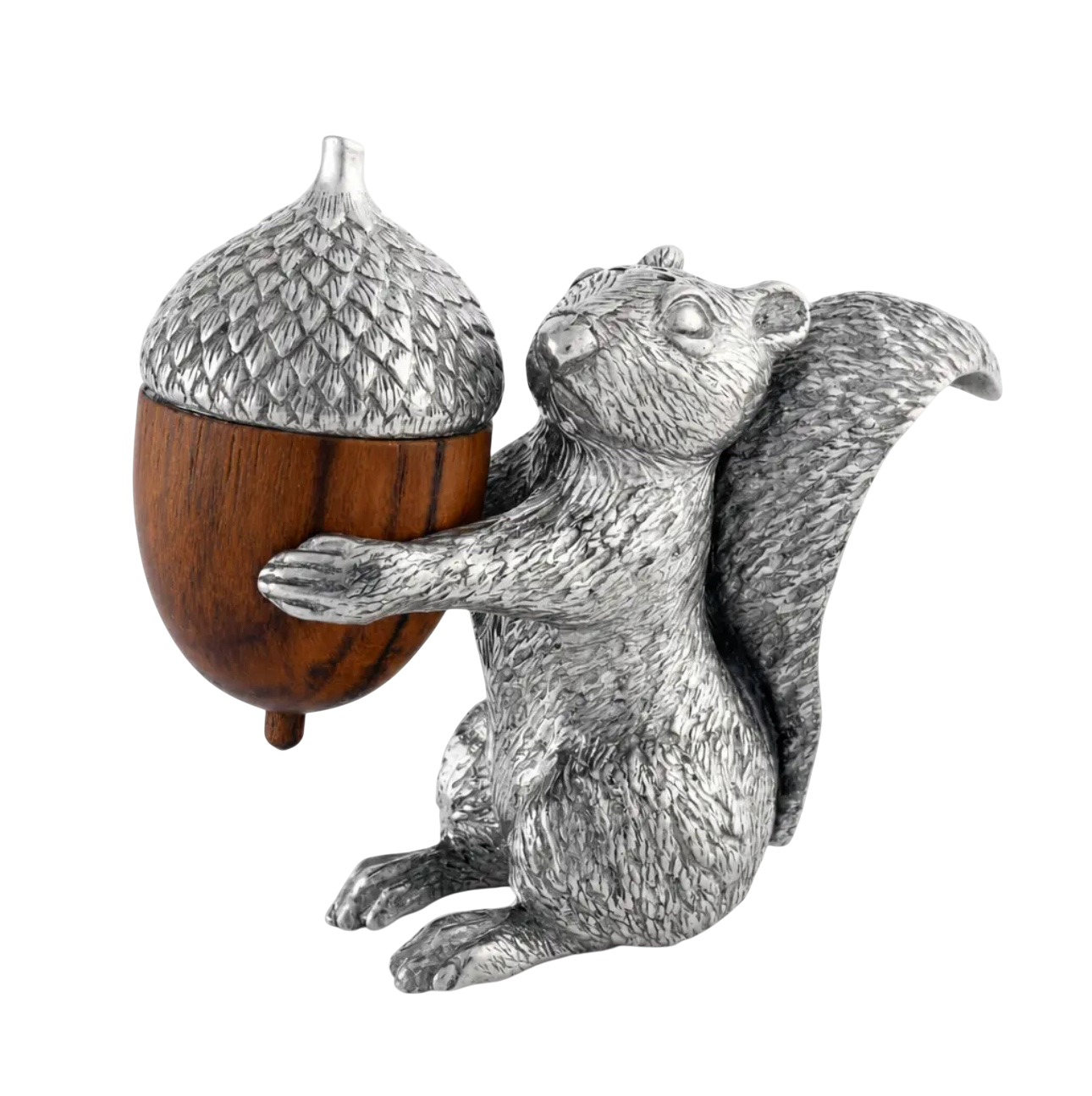 Squirrel with Wood Acorn Salt & Pepper Set
