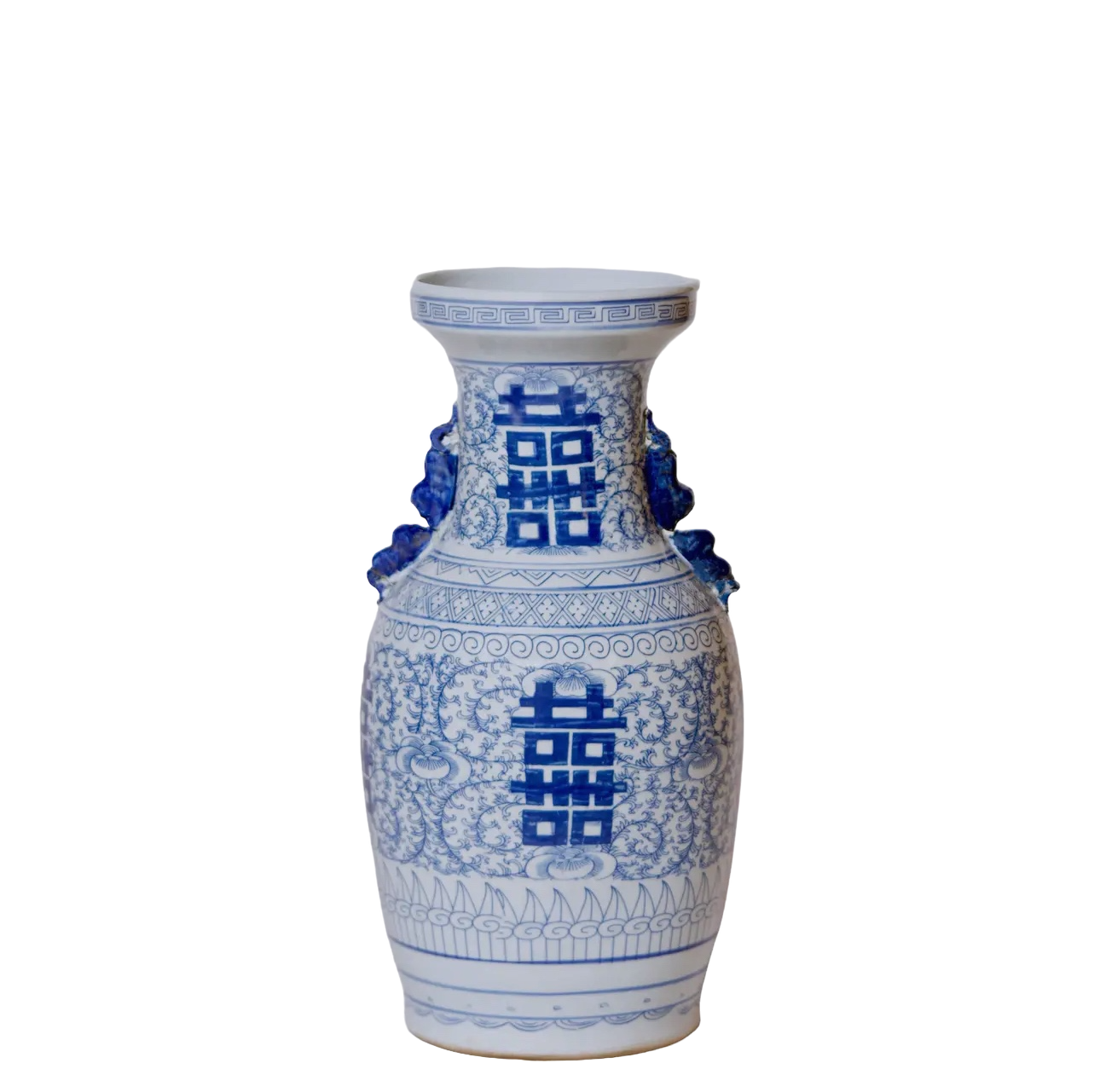 Blue & White Large Lug Vase