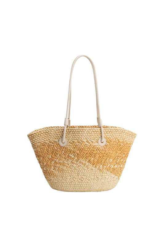 Sunset Wheat Straw Tote Bag
