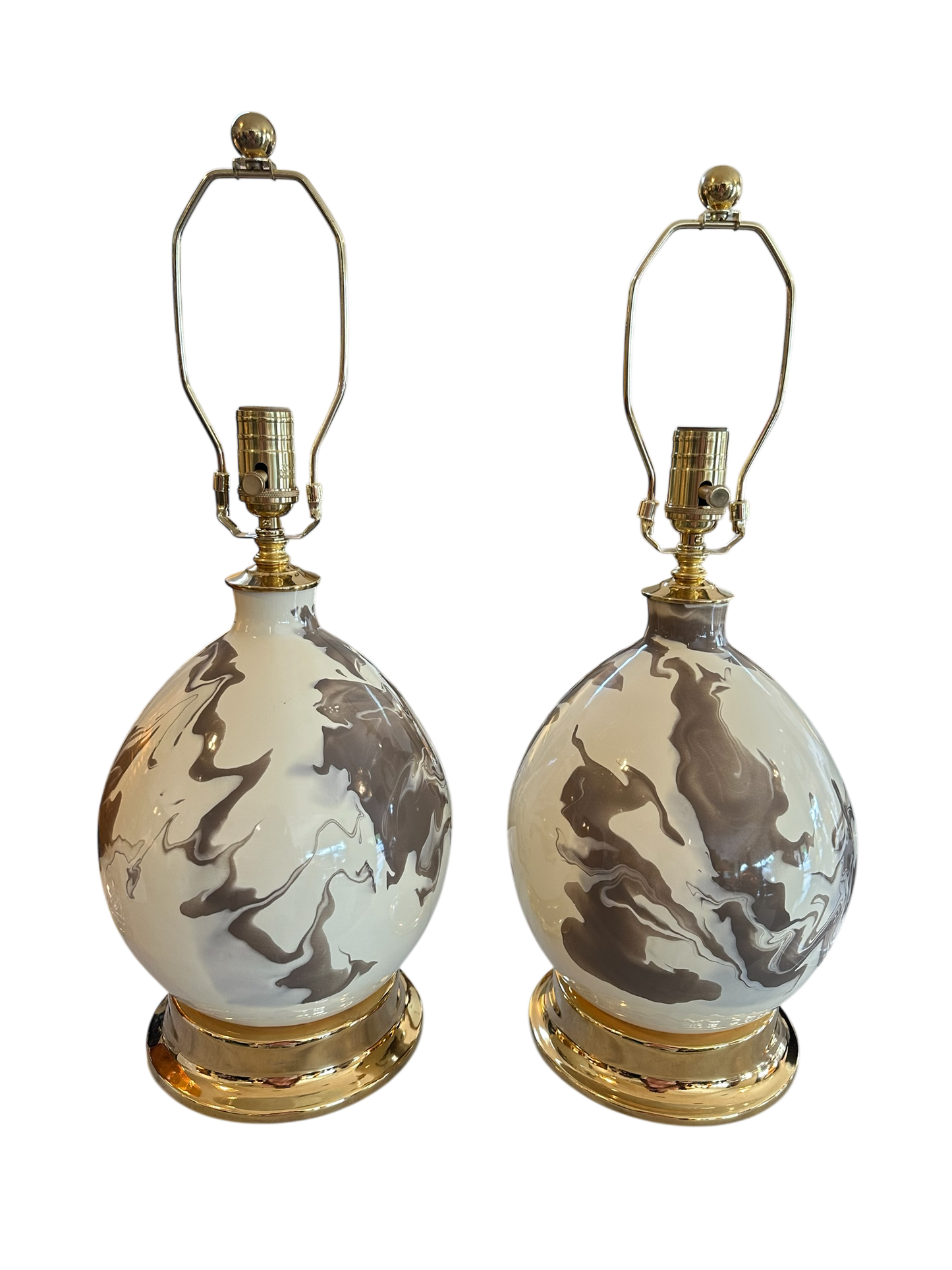 Beeville Lamp in Brown Geode