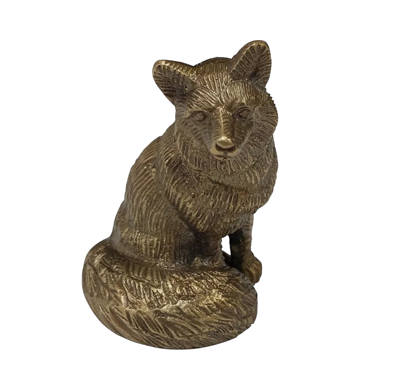 2-1/2" Antiqued Solid Brass Sitting
Fox