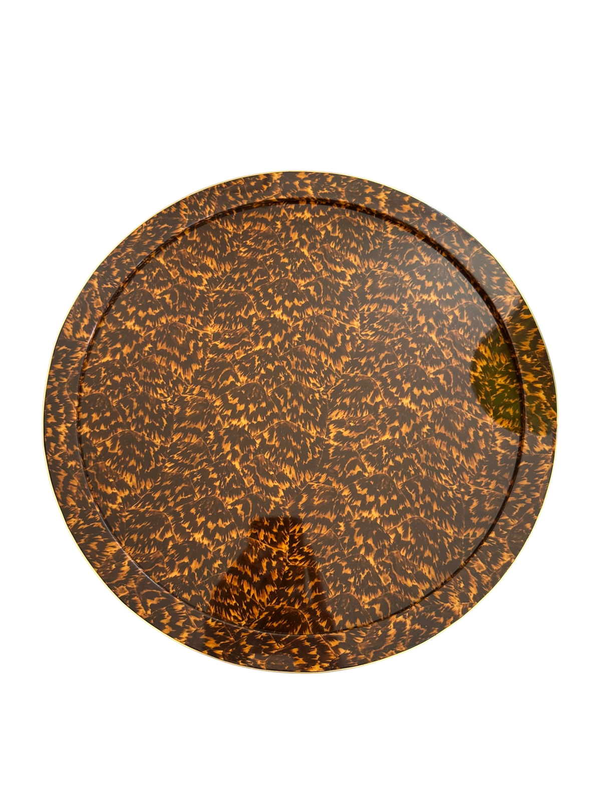 Maximilian Faux Tortoise Bar Tray
