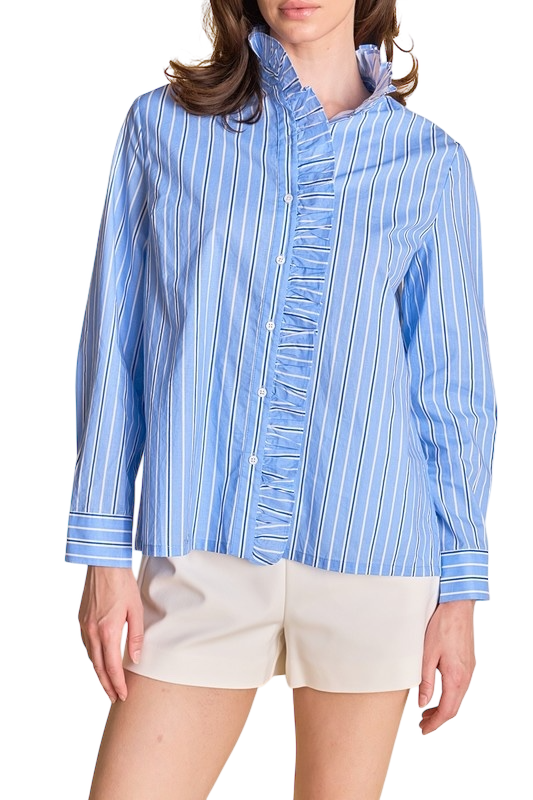 Striped Ruffle Shirt