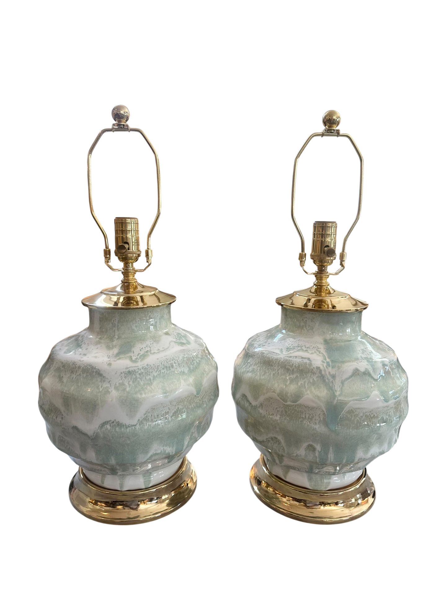 Brenham Lamp in Drip Banded Celadon