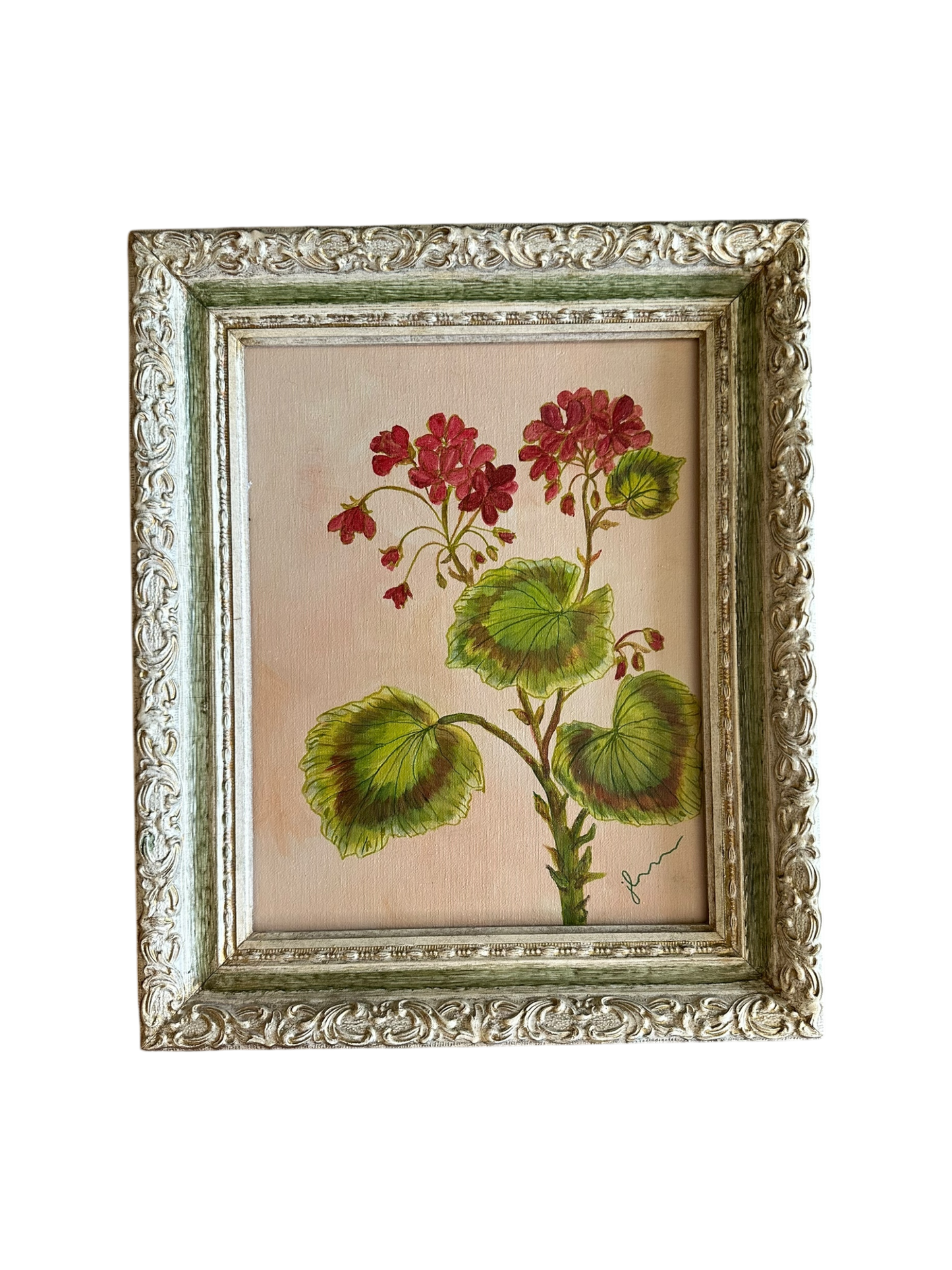 Jenn Leverett Art - Geraniums 15” x 18“