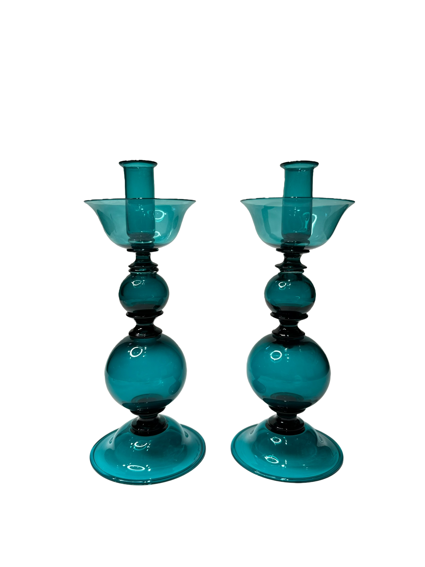 Hand-Blown Candlesticks by Davide Fuin