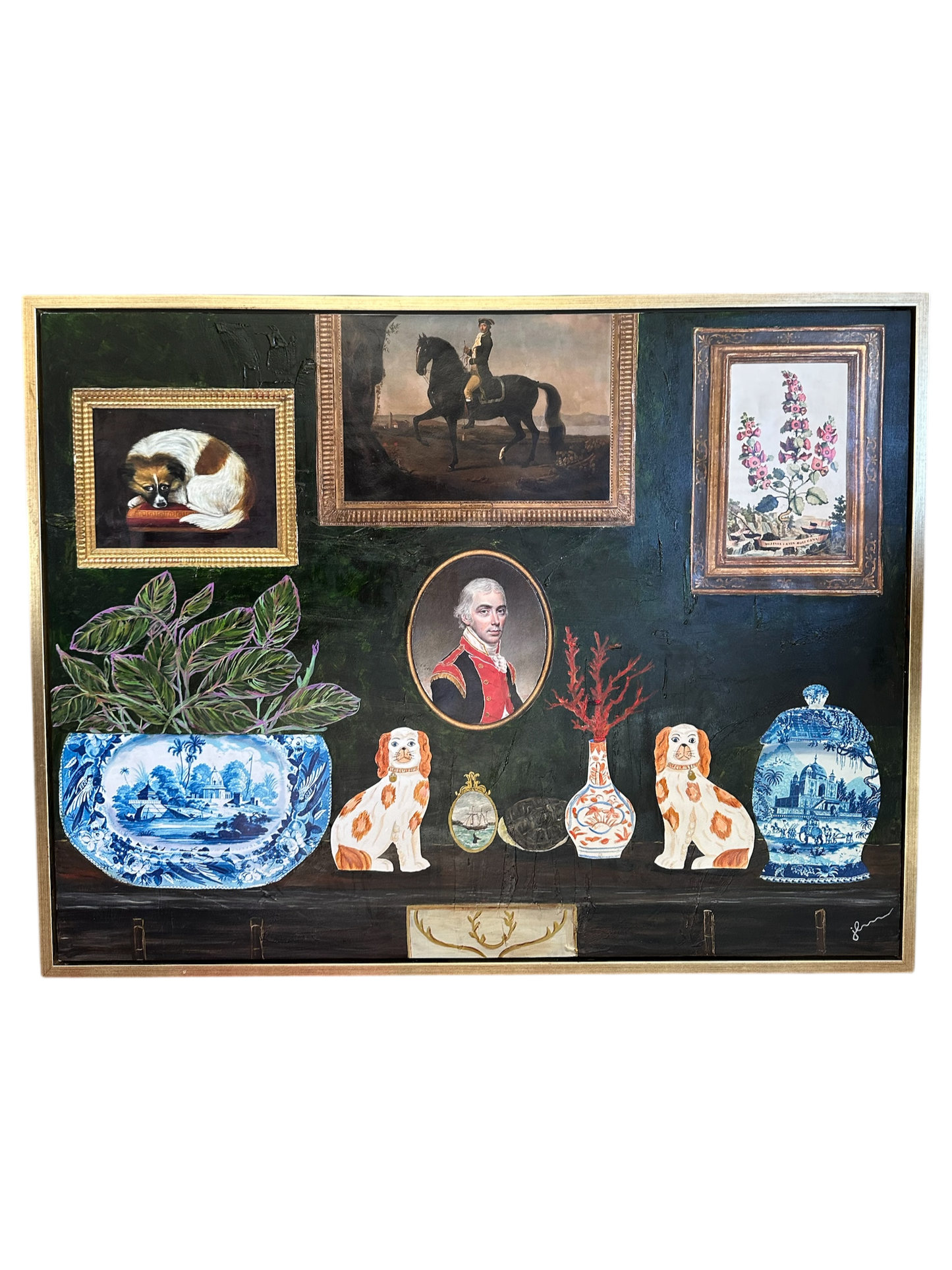 Jenn Leverett Art - 34” x 44” Decoupage Still Life