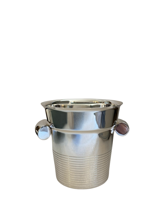 Vintage French Deco Ice Bucket w/ Cylinder Handles