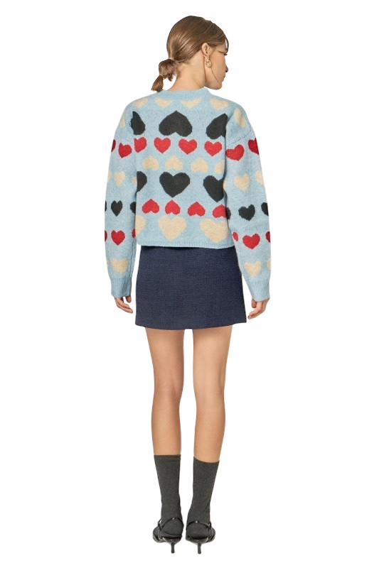 Crewneck Heart Cardigan