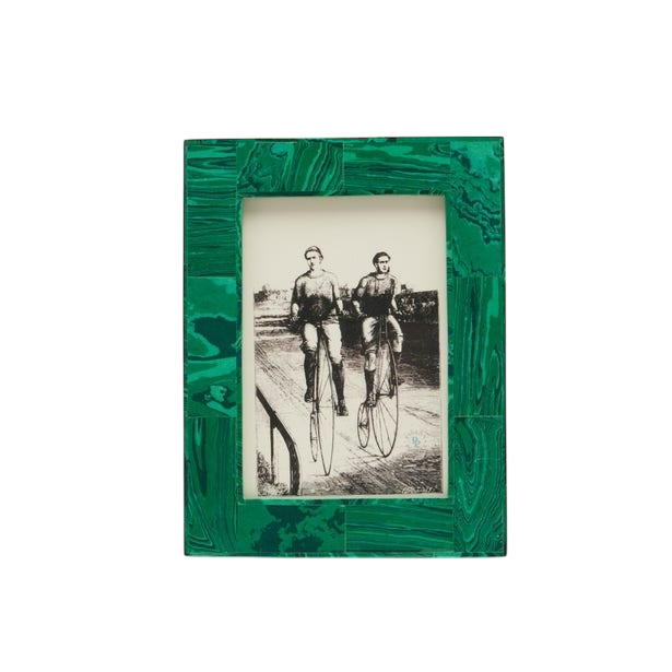 Faux Malachite Photo Frame