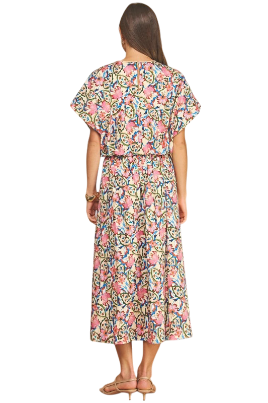 Floral Print Top & Skirt Set