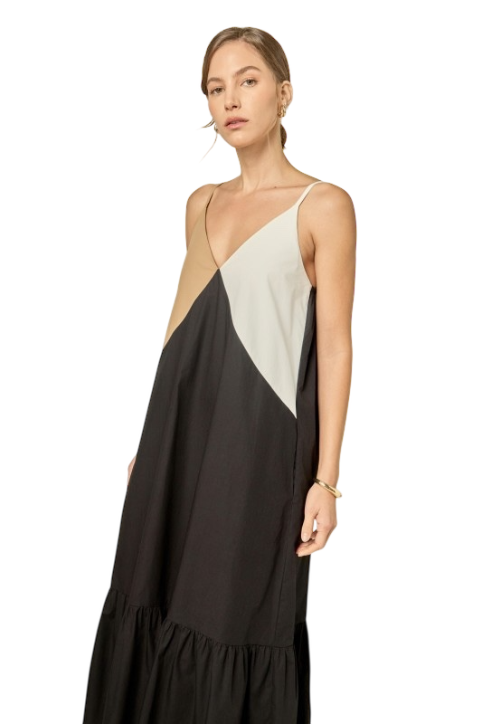 Color Block Maxi Dress