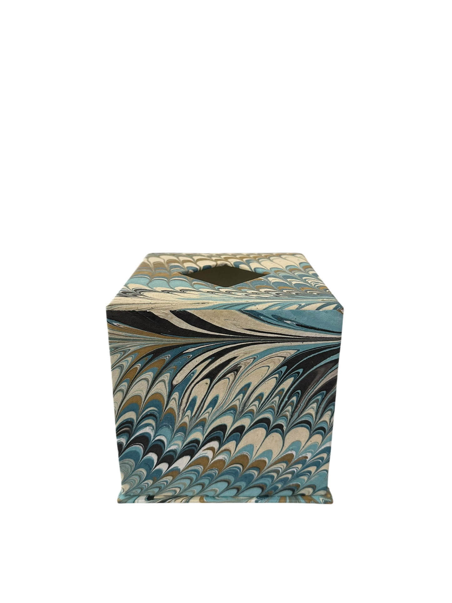 Hand-Marbled Tissue Box Cover