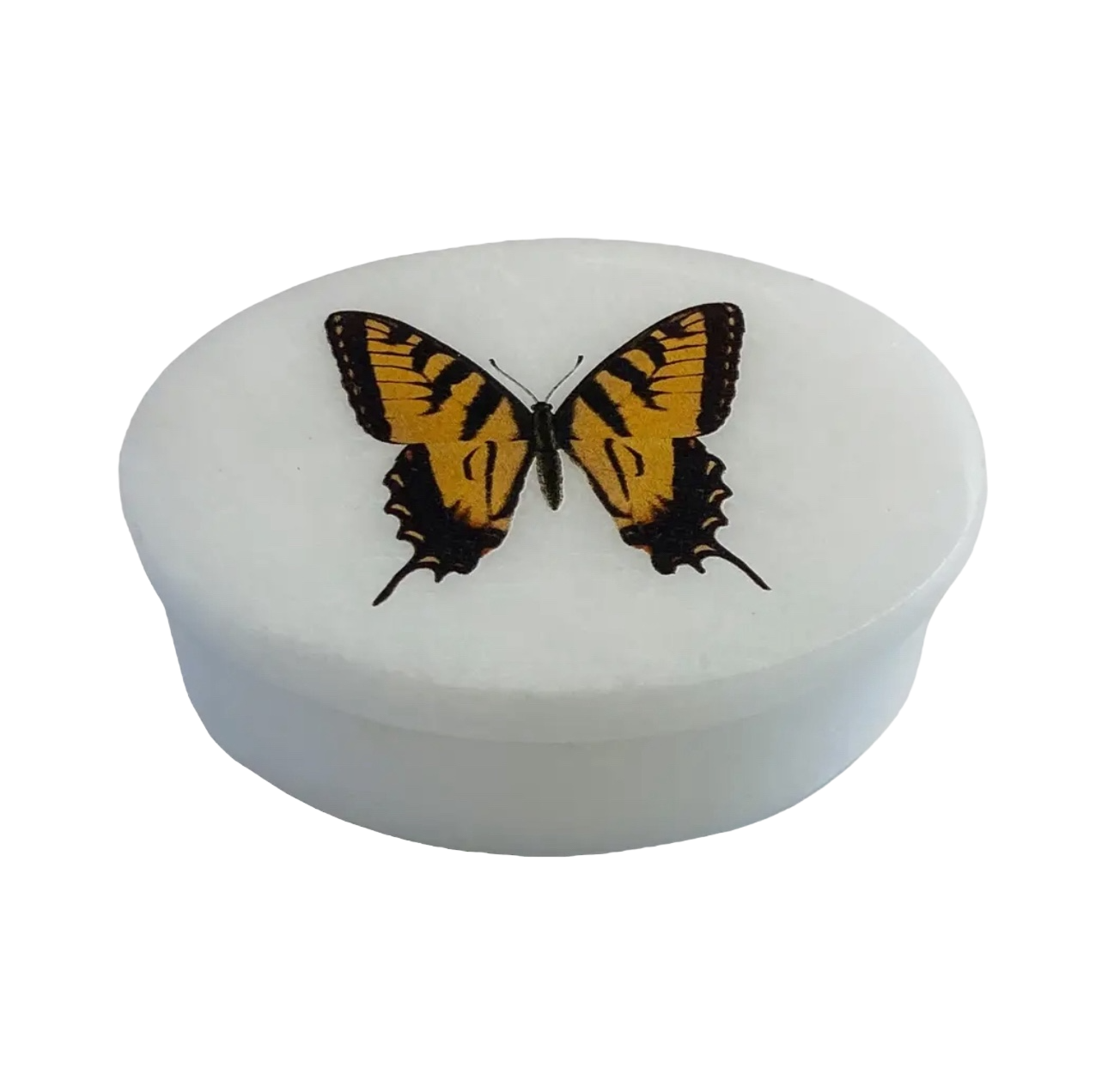 Oval Soapstone Jewelry Box