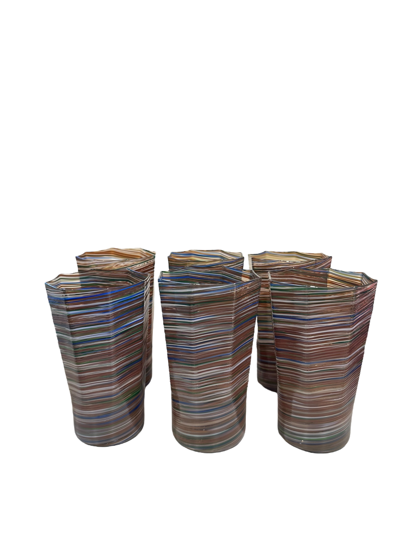 Individual Tall Octagonal Glasses