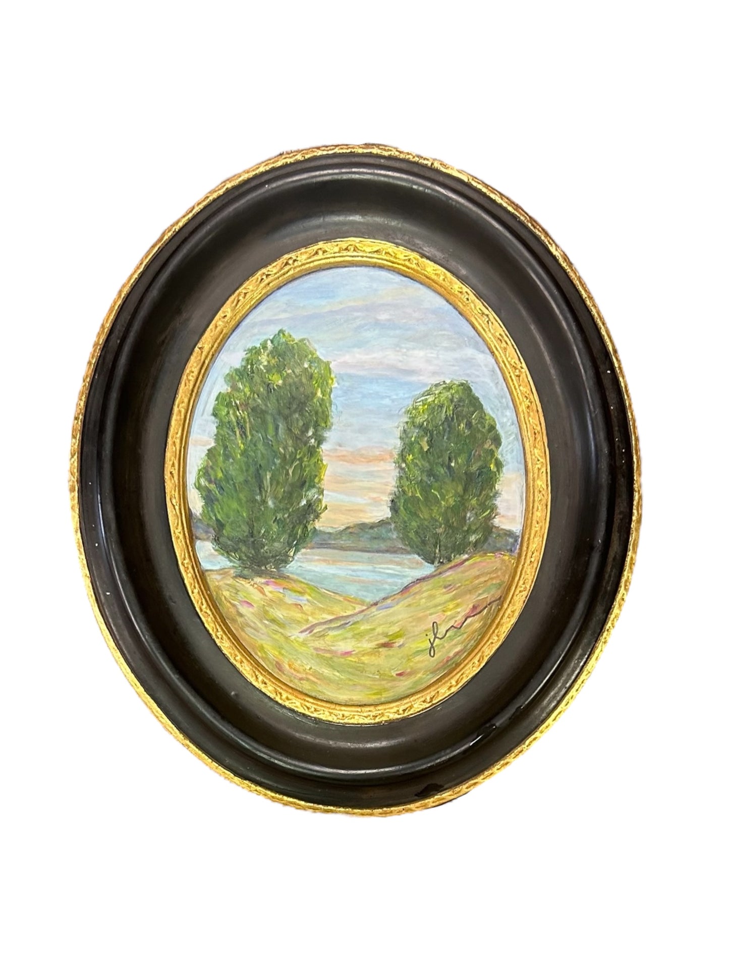 Jenn Leverett Art - Oval Landscape V
