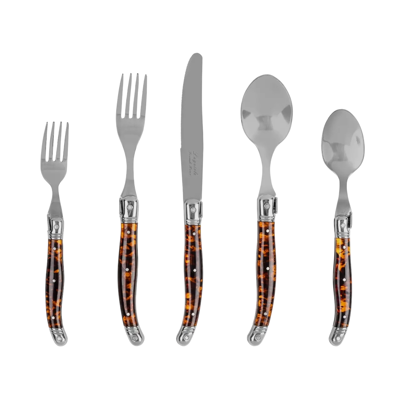 Laguiole 20pc 18/10 Ss Tortoise Flatware Set