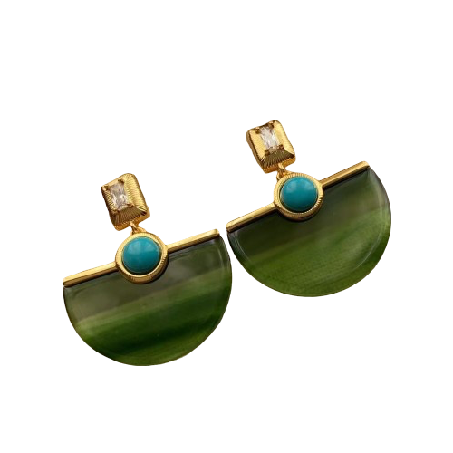 Half Moon Drop Earrings