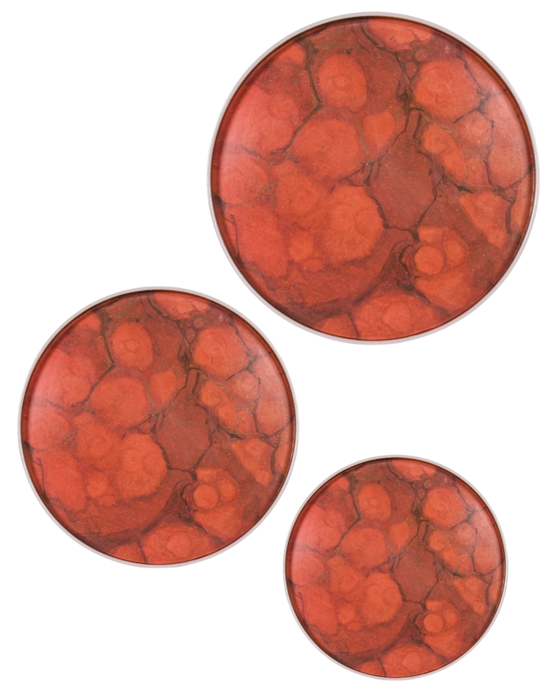 Verona Rosso Tray with Lilac Border