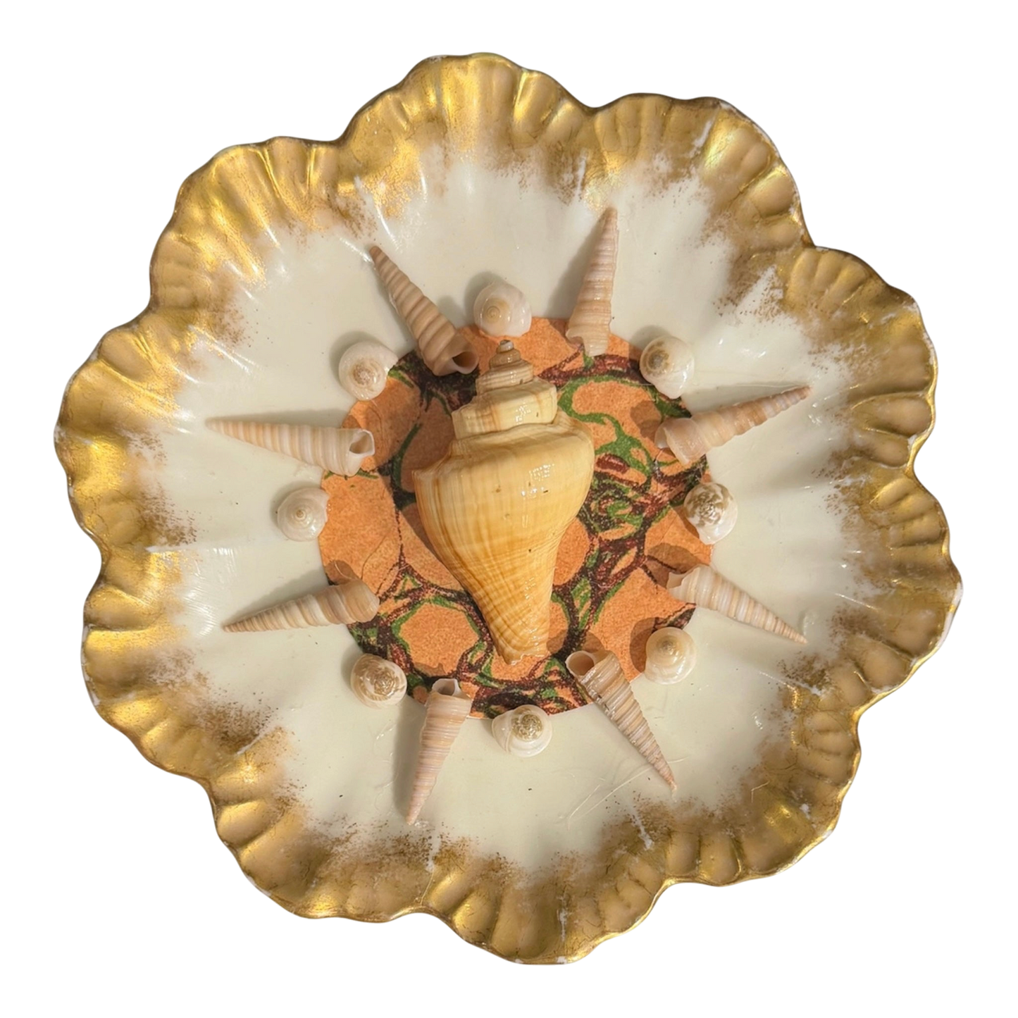 Jenn Leverett Art - Shell Encrusted Limoges Plates