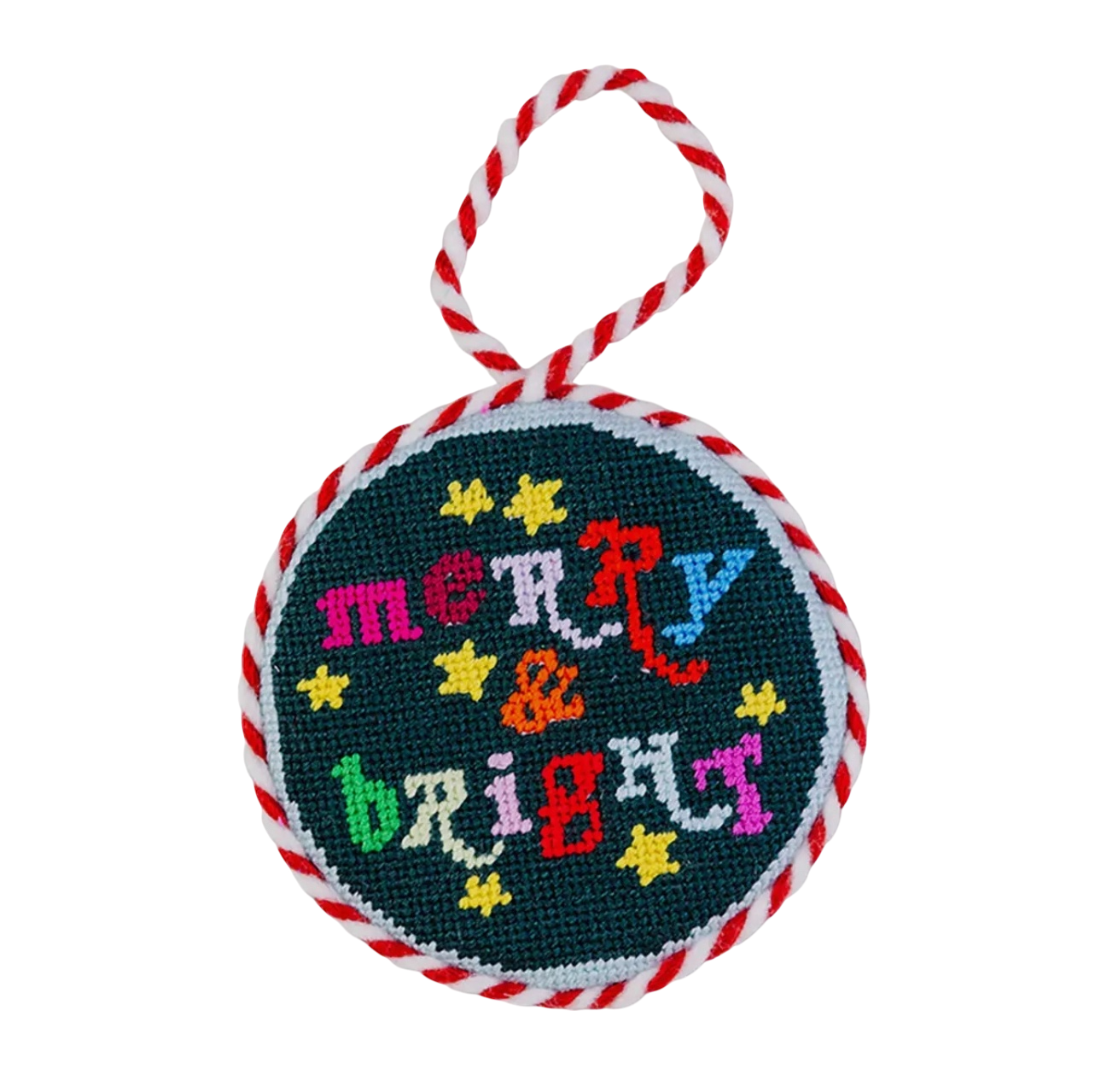Merry & Bright Needlepoint Ornament